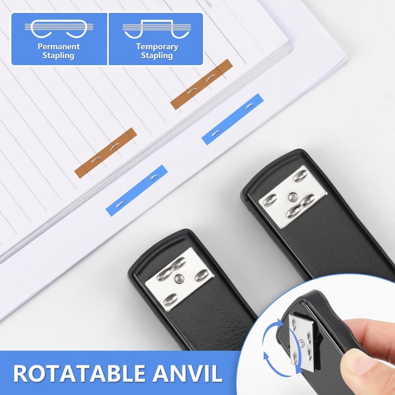 IMLIKE Metal Stapler Heavy Duty 50 Sheet Capacity, Full Strip Staplers for Desk with 6000 Staples and Staple Remover,No Jam, Non-Slip for Office & Classroom, Black - Image 5
